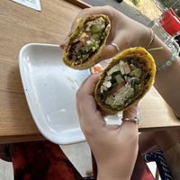 Za’atar oregano wrap, kids loved it  at Alam Green Lotus in Ubud