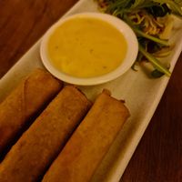 Veg spring rolls at Happy Boy  in Fortitude Valley