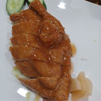 Pollo empanado at Happy Veggie Restaurant in New York City