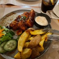 Korean „chicken“ Tofu  at Habitat in Leiria