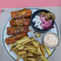 Korean fried tofu at Habitat in Leiria