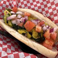 Chicago dog   at Lucky Dogs in Bemidji