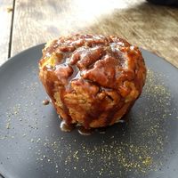 Caramel drenched muffin at BARE - Bites Bowls & Brews in Bowral