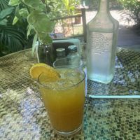 Golden lemonade juice  at Indómitos Café & Bar in Uvita