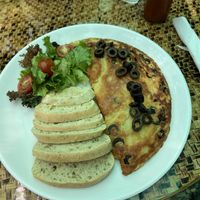 Vegan Mediterranean omelette  at Indómitos Café & Bar in Uvita