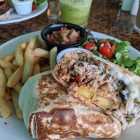 Burrito with vegan cheese 🤤🤤 at Indómitos Café & Bar in Uvita