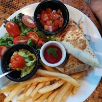 "Chicken" mushroom  wrap at Indómitos Café & Bar in Uvita