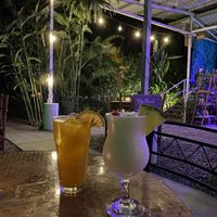 Piña Colada and Golden Lemonade   at Indómitos Café & Bar in Uvita