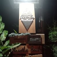 The sign by the road/entrance. at Indómitos Café & Bar in Uvita