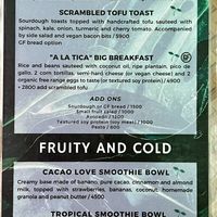 Menu  at Indómitos Café & Bar in Uvita