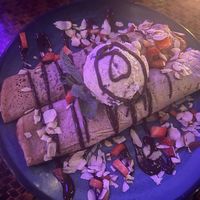 crepe with fruits.. chocolate and vegan ice cream #Veganuary at Indómitos Café & Bar in Uvita