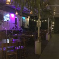 Seating area in the evening    at Indómitos Café & Bar in Uvita