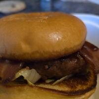 Bbq beef burger at Hank's Vegan Restaurant in Ipswich