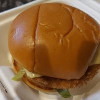 Chicken burger at Hank's Vegan Restaurant in Ipswich