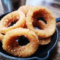 Onion Rings at Hank's Vegan Restaurant in Ipswich