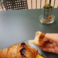 Vegan croissant at Caracolito in Trento