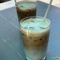 Iced latte on oat milk  at OM NOM NOM CAFÉ in Munich