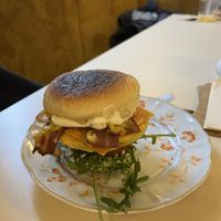 Brekkie Sandwich #Veganuary at OM NOM NOM CAFÉ in Munich