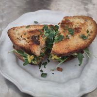 Grilled cheese sandwich, 14€ at OM NOM NOM CAFÉ in Munich