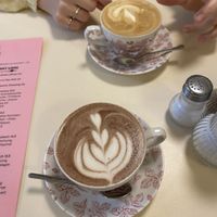 Cappuccino & hot cocoa  at OM NOM NOM CAFÉ in Munich