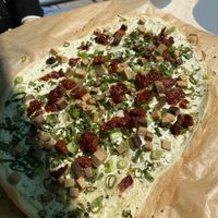 Flammkuchen at OM NOM NOM CAFÉ in Munich