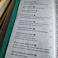 Menu at The Bamboo Room in Hoorn