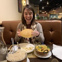 Veggie korma and bread   at The Mango Grove in Columbia