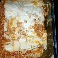 Es una foto de un vídeo que le hice a la lasaña explicando lo buena que estaba. Como Happy Cow no deja subir videos hice un pantallazo al vídeo. Ya me había comido la mitad de  at VeganFood.Club in Valencia