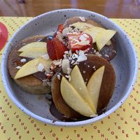 Praline pancakes  at Joshua Tree Cafe in Athens