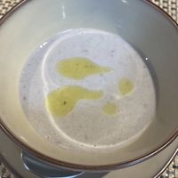 So good mushroom soup  at PEACE TABLE - 渋谷 道玄坂店 in Tokyo