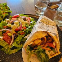 Chick'n gyros (small) - the portions are quite generous at Elysian Restaurant in Nicosia