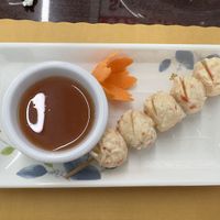 Shrimp skewers   at White Springs Cafe in Arcadia