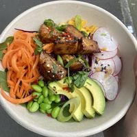 Tempeh Vegan Poke Bowl at Kahakai Poke Bowls in New Plymouth
