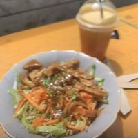 Tofu noodle salad - you can add your preferred sauce yourself 👌🏽  at Viet Nom Nom in New Plymouth