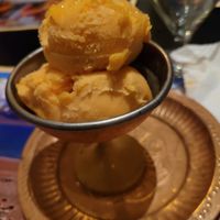 Mango sorbet at Tibet Restaurant Altona in Hamburg