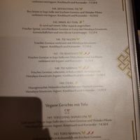 Main vegan options, there were other options for appetizer and mango sorbet for dessert at Tibet Restaurant Altona in Hamburg