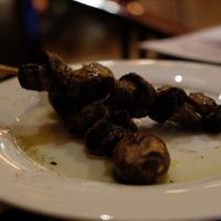 Grilled mushrooms at Boss Caffe in Subotica