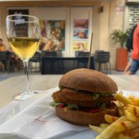 Chicken burger at Veggie Garden in Sitges