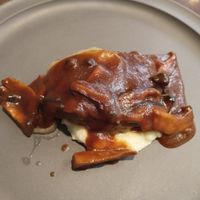 Vegan soy hamburg at Green Italian TORCIA - Shinjuku in Tokyo