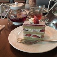 strawberry shortcake (vegan) at Green Italian TORCIA - Shinjuku in Tokyo