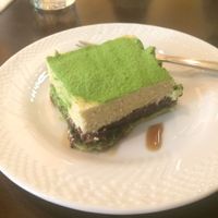 matcha tiramisu at Green Italian TORCIA - Shinjuku in Tokyo