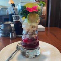 Kale, brussel sprout, lotus, beet at Green Italian TORCIA - Shinjuku in Tokyo