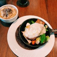 Veggie patty, rice at Green Italian TORCIA - Shinjuku in Tokyo
