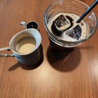 Coffee with soy milk at Green Italian TORCIA - Shinjuku in Tokyo
