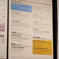 Menu at Gregory's Coffee - 44th St in New York City