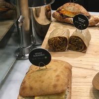 Vegan offerings at Gregory's Coffee - 44th St in New York City