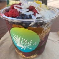Açaí bowl with almond butter!  at Heart Bowls in Sandpoint