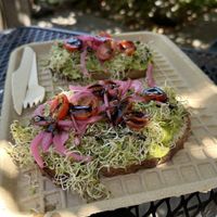 Loaded avocado toast  at Heart Bowls in Sandpoint