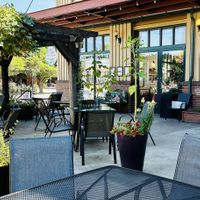 Outdoor patio 😁  at Heart Bowls in Sandpoint