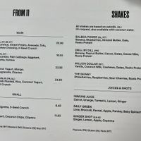 Menu 2  at Roots - Maschinenstraße in Zurich